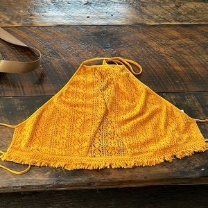 Orange festival crop top